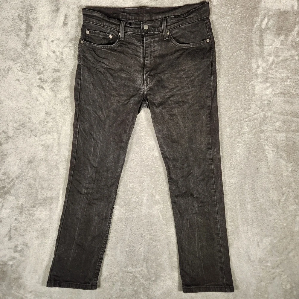 Levi's 511 Slim Fit Jeans Mens 34x30 Black Excellent Faded Denim‎ Pants